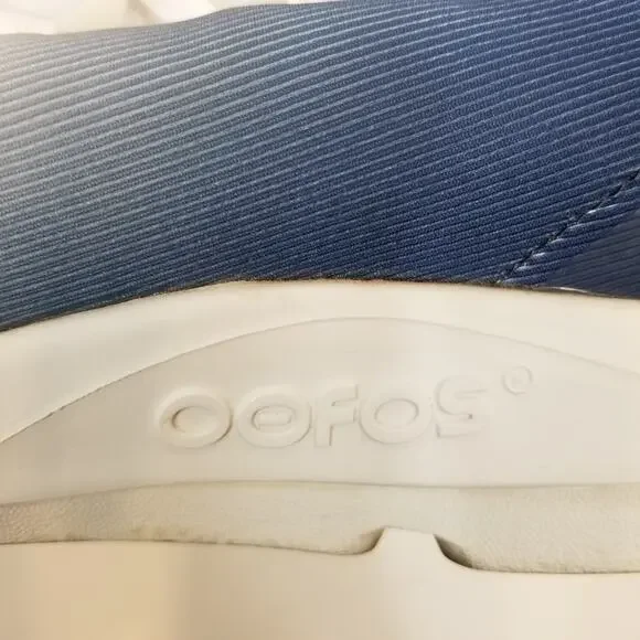 Oofos Men's OOmg Sport Low Shoes US 12 / EU 45 White Navy Recovery 09012023-14 - Picture 5 of 9
